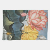 ヴィンテージハスの花エジプトの神聖な豆 キッチンタオル (横)