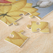 ヴィンテージハスの花エジプトの神聖な豆 ジグソーパズル (側面)