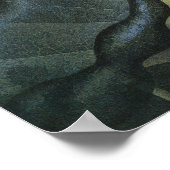 ヴィンテージハスの花エジプトの神聖な豆 ポスター (角)