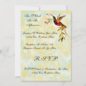 ヴィンテージハチドリ結婚式招待状 招待状 (裏面)