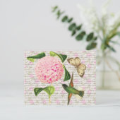 ヴィンテージハチドリ ポストカード (スタンド正面)