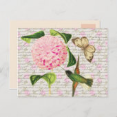 ヴィンテージハチドリ ポストカード (正面/裏面)