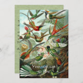 ヴィンテージハチドリ 招待状 (正面/裏面)