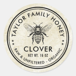 ヴィンテージハチミツラベル ラウンドシール