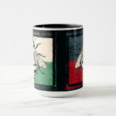 ヴィンテージハチ昆虫カラフルイラストレーション マグカップ (中央)