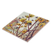 ヴィンテージハチ昆虫春柳の花 タイル (側面)