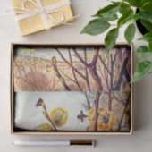 ヴィンテージハチ昆虫春柳の花 薄葉紙 (ギフト)