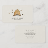 ヴィンテージハチ&ビーハイブ養蜂場 名刺 (正面/裏面)