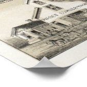 ヴィンテージハッケッツタウンNJの絵図(1883) ポスター (角)