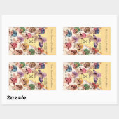 ヴィンテージハットカスタムズモノグラムステッカー 長方形シール (シート)