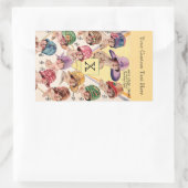 ヴィンテージハットカスタムズモノグラムステッカー 長方形シール (バッグ)