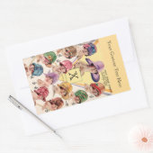 ヴィンテージハットカスタムズモノグラムステッカー 長方形シール (封筒)