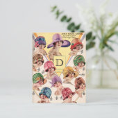 ヴィンテージハットカスタムズモノグラムポストカード ポストカード (スタンド正面)