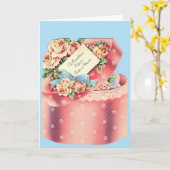 ヴィンテージハットボックスが良くなる カード (黄色い花)