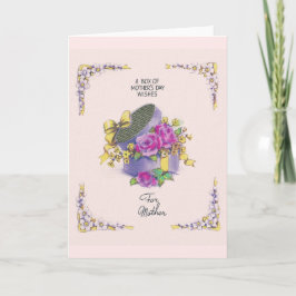 ヴィンテージハットボックス花母のデイカード カード