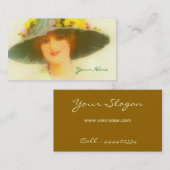 ヴィンテージハット付き春婦人 名刺 (正面/裏面)