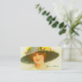 ヴィンテージハット付き春婦人 名刺 (スタンド正面)