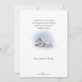 ヴィンテージハッピーイースターウィッシュwithラム&バンニー シーズンカード (裏面)