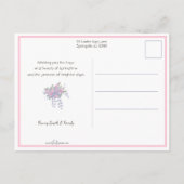 ヴィンテージハッピーイースターウィッシュwithラム&バンニー ポストカード (裏面)