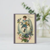 ヴィンテージハッピーイースターセーラースーツ少年 ポストカード (スタンド正面)