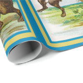 ヴィンテージハッピーイースターバニーラビッツイースターエッグス ラッピングペーパー (ロールコーナー)