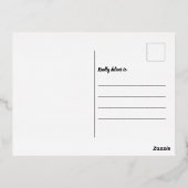 ヴィンテージハッピーイースターベビーチックおよびフローラ 箔シーズンポストカード (裏面)