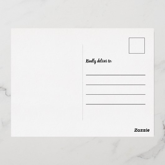 ヴィンテージハッピーイースターベビーチックおよびフローラ 箔シーズンポストカード (裏面)