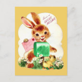 ヴィンテージハッピーイースターメッセージの束 シーズンポストカード (正面)
