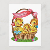 ヴィンテージハッピーイースターリトルフレンドチックス シーズンポストカード (正面)