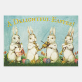 ヴィンテージハッピーイースター包装紙シート ラッピングペーパーシート (正面3)