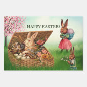 ヴィンテージハッピーイースター包装紙シート ラッピングペーパーシート (正面2)