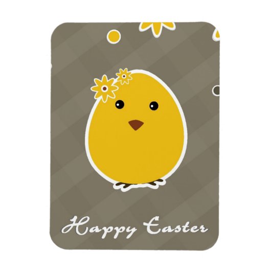 ヴィンテージハッピーイースター背景 マグネット (縦)