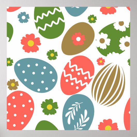 ヴィンテージハッピーイースター開花 ポスター (正面)