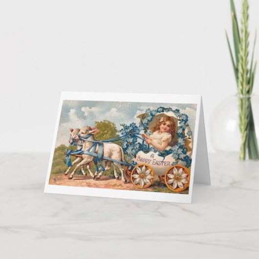 ヴィンテージハッピーイースター!イースタービクトリアンカード シーズンカード (正面)