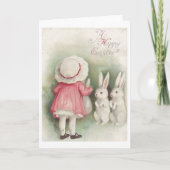 ヴィンテージハッピーイースター!ヴィンテージイースターグリーティングカード シーズンカード (正面)