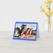 ヴィンテージハッピーエイプリルフールズデイフィッシュ カード (黄色い花)