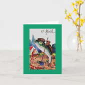 ヴィンテージハッピーエイプリルフールズデイフィッシュ カード (黄色い花)