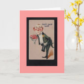 ヴィンテージハッピーエイプリルフールズデー カード (黄色い花)