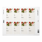 ヴィンテージハッピークリスマスベル&アイビーギフトラベル ラベル (フルシート)