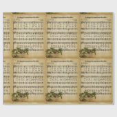 ヴィンテージハッピークリスマス来再キャロル ラッピングペーパー (フラット)