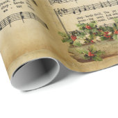 ヴィンテージハッピークリスマス来再キャロル ラッピングペーパー (ロールコーナー)