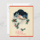 ヴィンテージハッピークリスマス シーズンポストカード (正面/裏面)