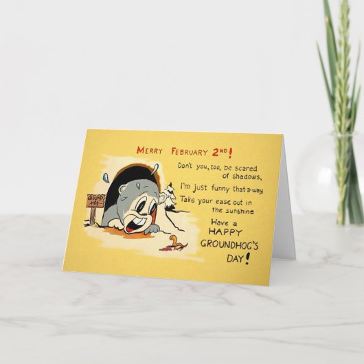 ヴィンテージハッピーグラウンドホグデイカード シーズンカード (正面)