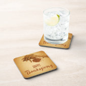 ヴィンテージハッピーサンクスギビング小麦トウモロコシ コースター (右側)