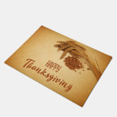 ヴィンテージハッピーサンクスギビング小麦トウモロコシ ドアマット (アングル)