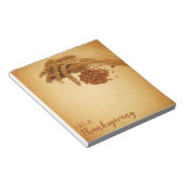 ヴィンテージハッピーサンクスギビング小麦トウモロコシ ノートパッド (アングル)