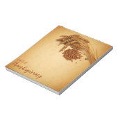 ヴィンテージハッピーサンクスギビング小麦トウモロコシ ノートパッド (回転)