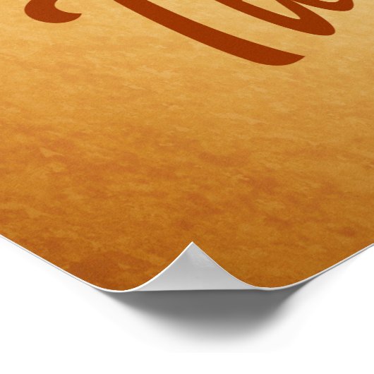 ヴィンテージハッピーサンクスギビング小麦トウモロコシ ポスター (角)