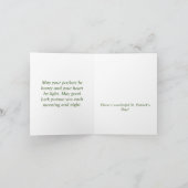 ヴィンテージハッピーセントパトリックの日かわいいアイリッシュガール カード (内部)