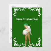 ヴィンテージハッピーセントパトリックスデイソン孫子羊 シーズンポストカード (正面/裏面)